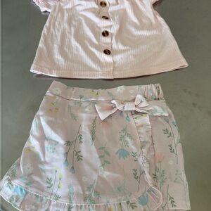 Nannette Pink Floral Kids Skirt